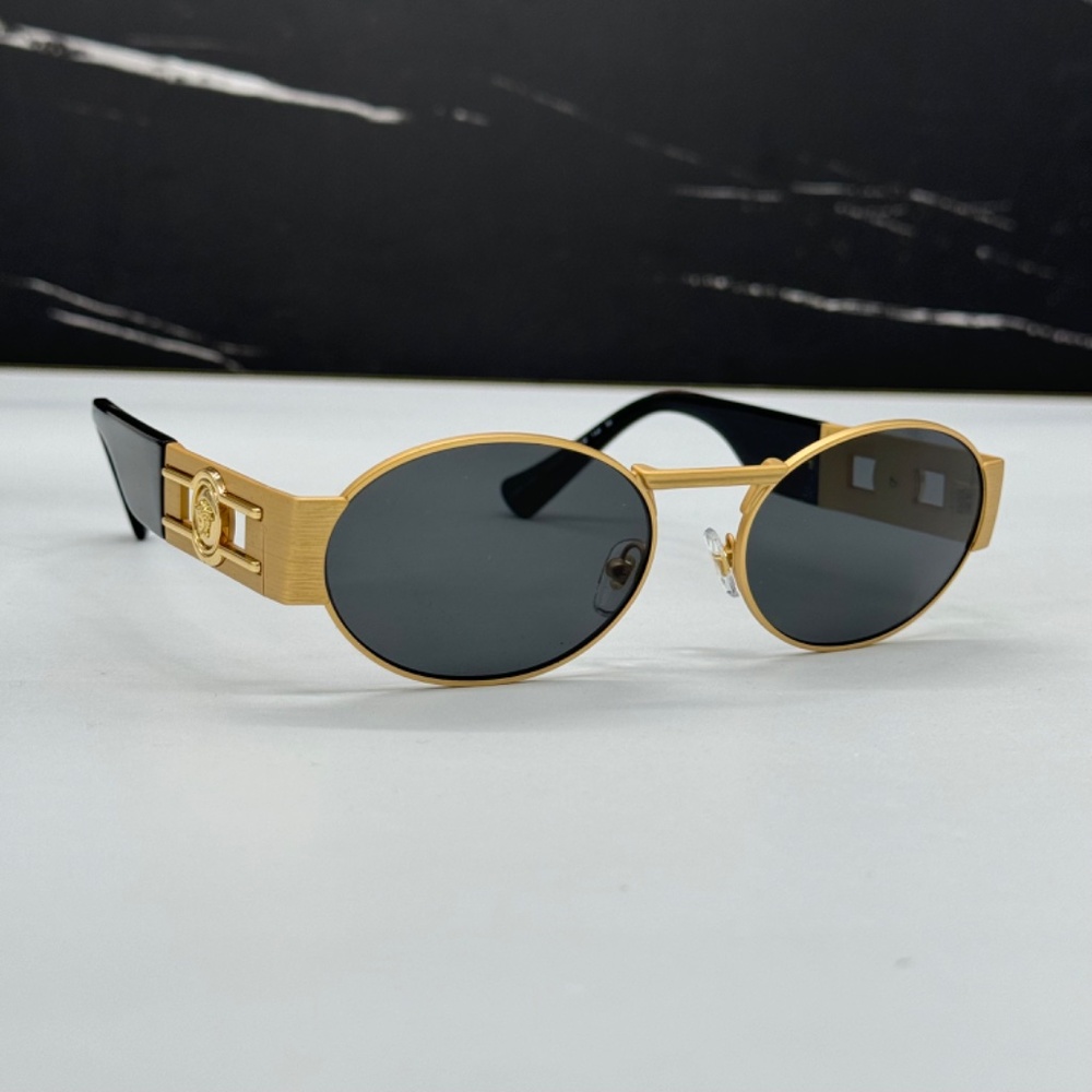 NEW MOD 2264 1002/87 VERSACE UNISEX SUNGLASSES VE2264 100287 GOLD MOD 2264